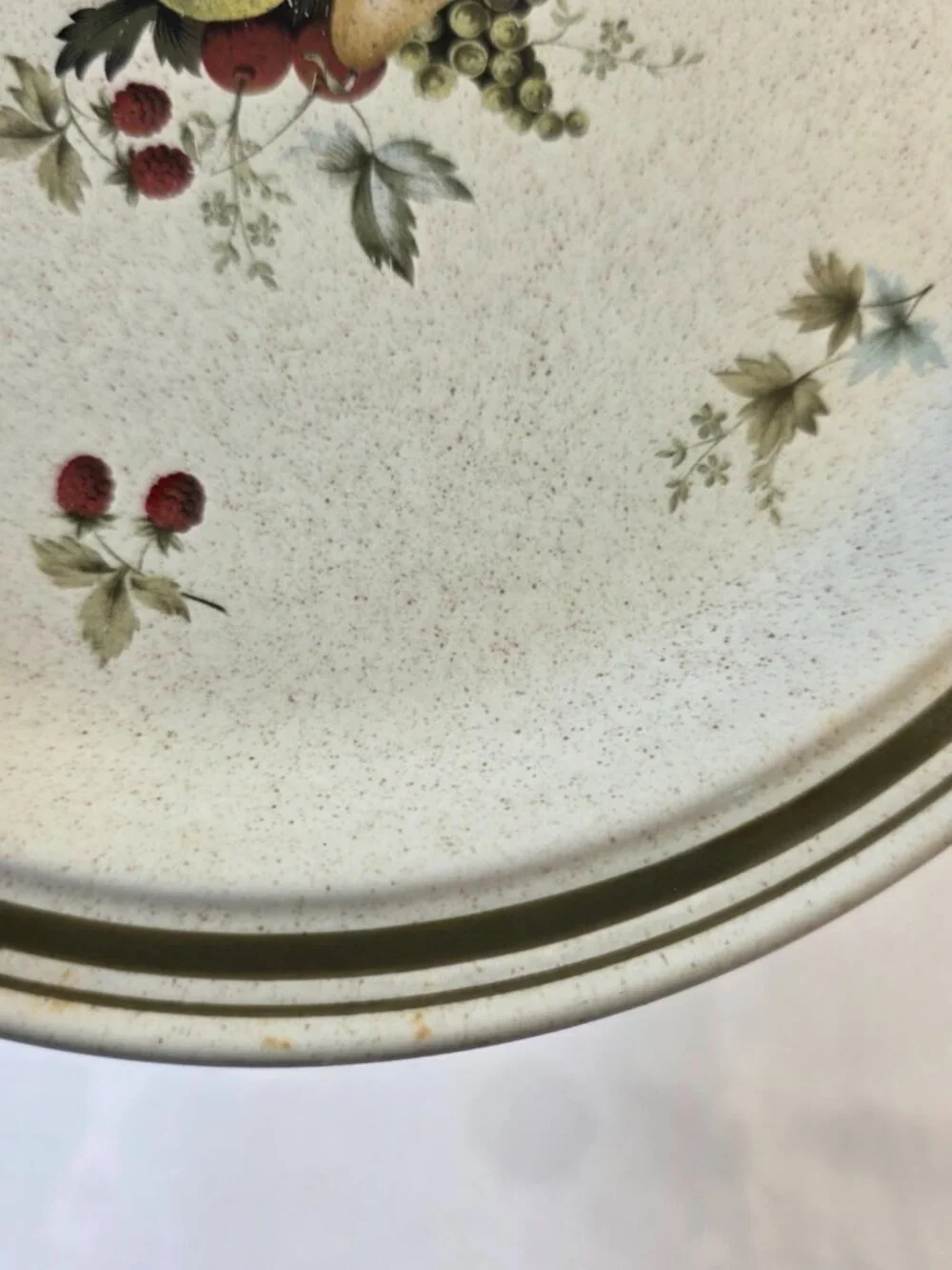 TWO Royal Doulton Cornwall (Double Green Trim) Salad Plates Fruit & Berries